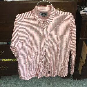 Men's 90s Vintage Stripped Dress Shirt